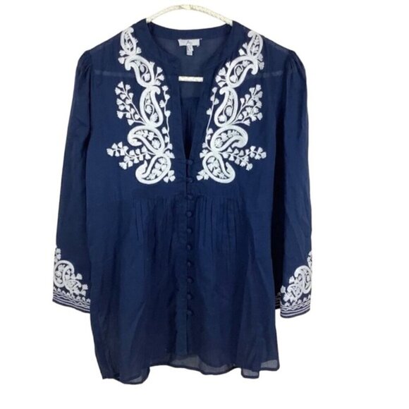 𝅺JOIE BOHO EMBROIDERED BLOUSE VOTYON - Picture 1 of 7